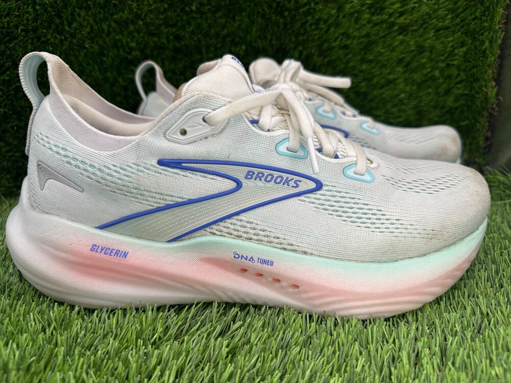 Brooks Glycerin 22 1204341B110 Athletic Sneaker Women's 9.5B White Jacquard Gym